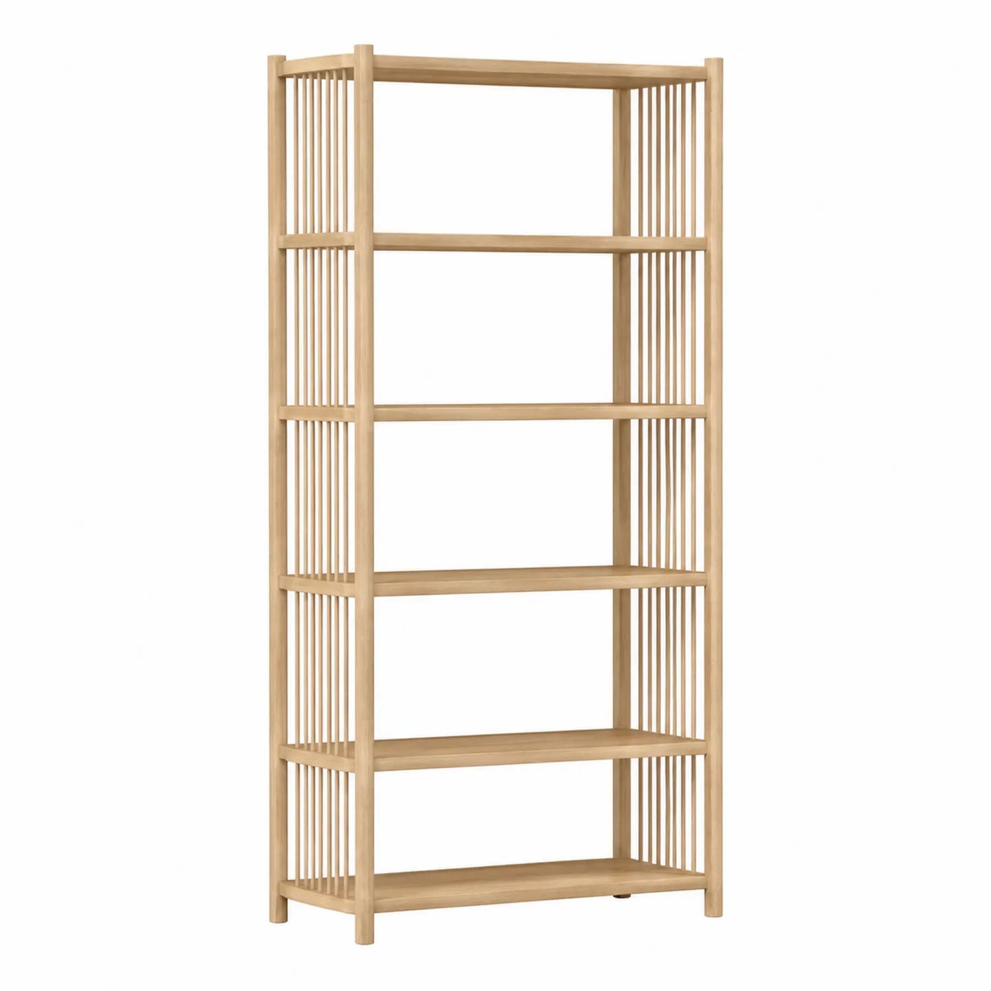 Étagère en bois de chêne 5 niveaux Naturel